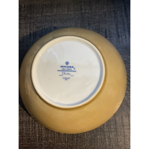 Interlude By Mikasa fine China elite Interlude 6” Bowl Tan Black Triangles - Picture 4 of 4